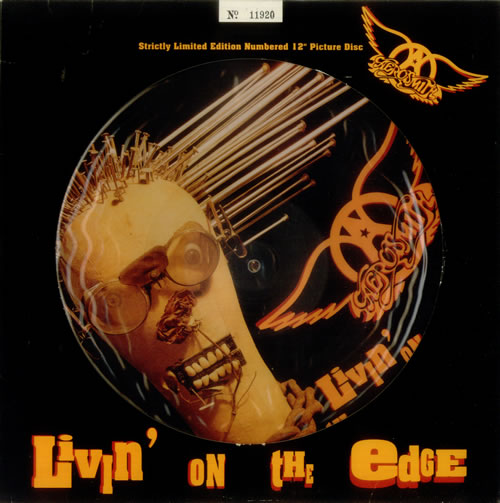 Aerosmith Livin' On The Edge 12" vinyl picture disc (12 inch picture record) UK AER2PLI16180