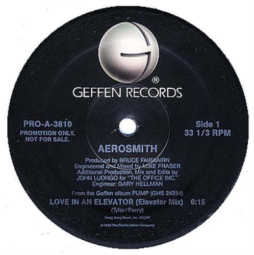 Aerosmith Love In An Elevator 12" vinyl single (12 inch record / Maxi-single) US AER12LO46977