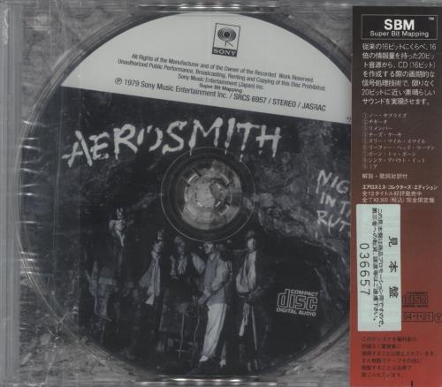 Aerosmith Night In The Ruts CD album (CDLP) Japanese AERCDNI658927