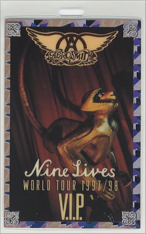 Aerosmith Nine Lives Tour Passes World Tour 1997/98 Tour Passes tour pass US AERTPNI428588