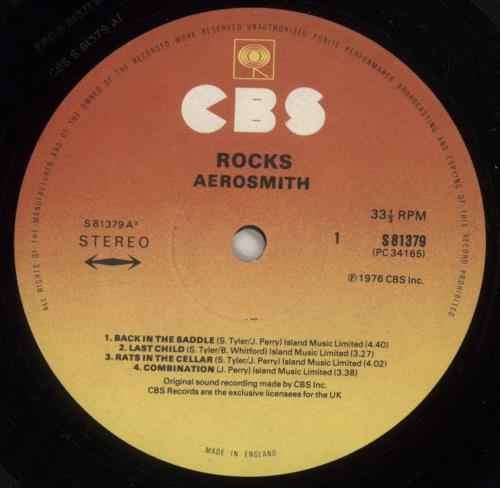 Aerosmith Rocks + inner vinyl LP album (LP record) UK AERLPRO706089