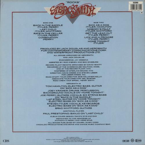 Aerosmith Rocks vinyl LP album (LP record) UK AERLPRO500902