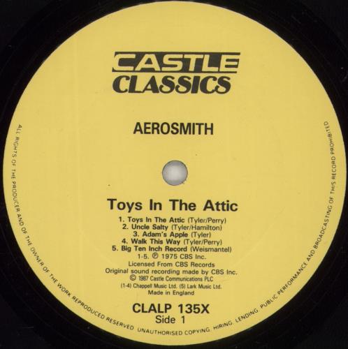 Aerosmith Toys In The Attic vinyl LP album (LP record) UK AERLPTO606819