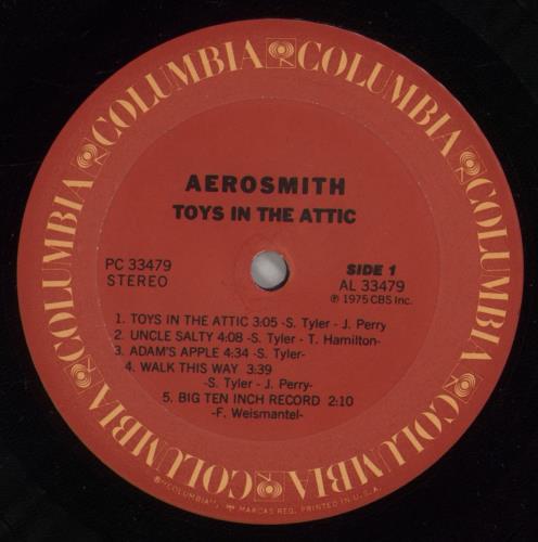 Aerosmith Toys In The Attic vinyl LP album (LP record) US AERLPTO860787