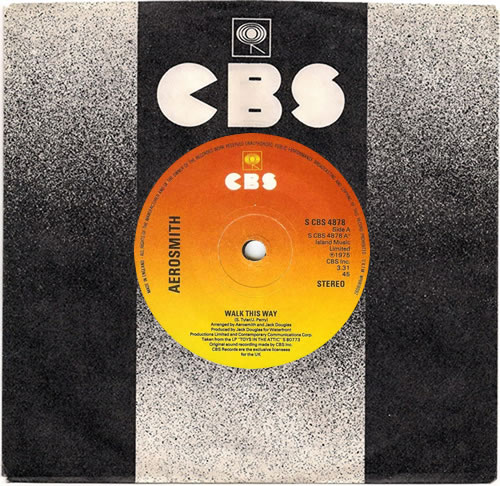 Aerosmith Walk This Way 7" vinyl single (7 inch record / 45) UK AER07WA604550