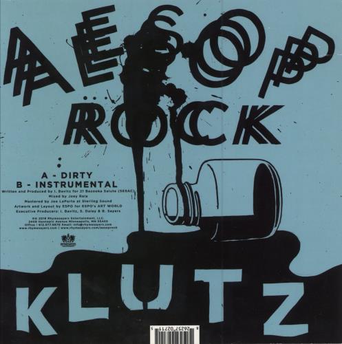 Aesop Rock Klutz 7" vinyl single (7 inch record / 45) US AI307KL784612
