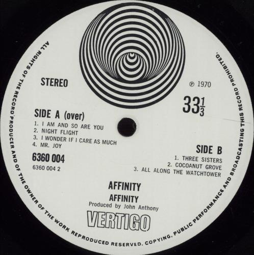 Affinity Affinity - 1st - EX vinyl LP album (LP record) UK AF-LPAF672308