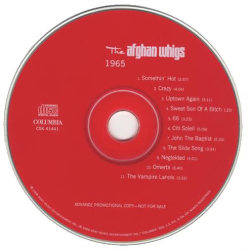 Afghan Whigs 1965 - Nineteen Sixty Five CD album (CDLP) US AFGCDNI137233