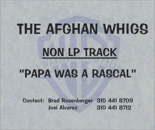 Afghan Whigs Papa Was A Rascal CD-R acetate US AFGCRPA247711
