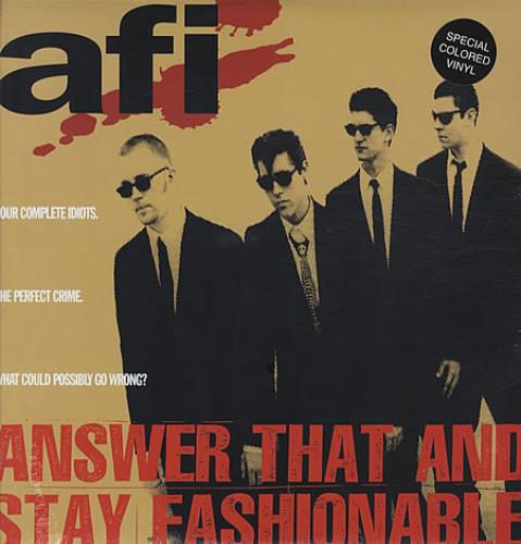 AFI Answer That And Stay Fashionable vinyl LP album (LP record) US AFSLPAN339498