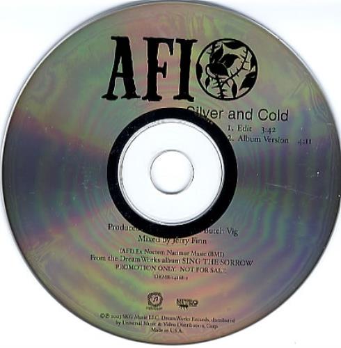 AFI Silver And Cold CD single (CD5 / 5") US AFSC5SI364972