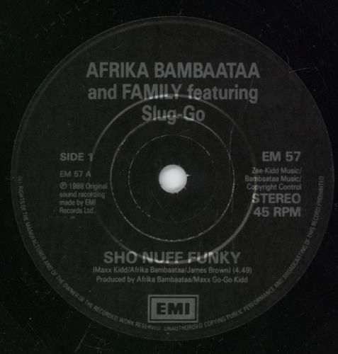 Afrika Bambaataa Sho Nuff Funky 7" vinyl single (7 inch record / 45) UK AFR07SH150616