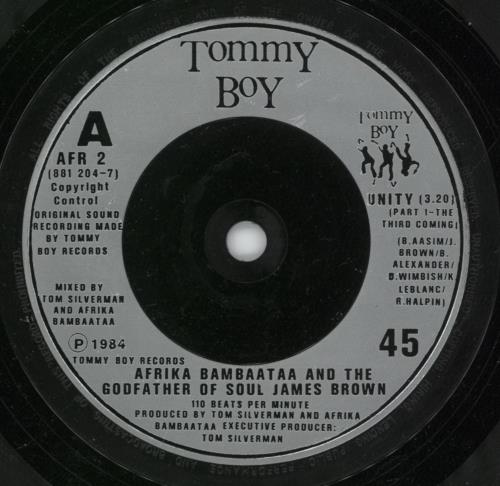 Afrika Bambaataa Unity 7" vinyl single (7 inch record / 45) UK AFR07UN684278