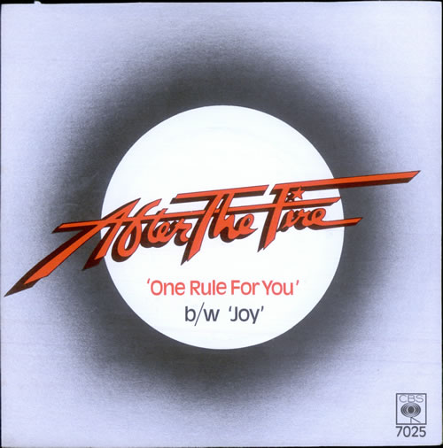 After The Fire One Rule For You - A-1 Matrix 7" vinyl single (7 inch record / 45) UK AFI07ON502537