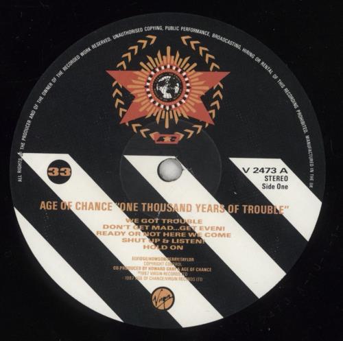 Age Of Chance One Thousand Years Of Trouble vinyl LP album (LP record) UK AOCLPON391255