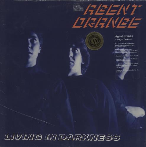 Agent Orange Living In Darkness - Blue vinyl vinyl LP album (LP record) US AGOLPLI756960