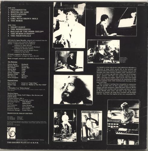 Agnes Bernelle Father's Lying Dead On The Ironing Board vinyl LP album (LP record) UK A2NLPFA696173