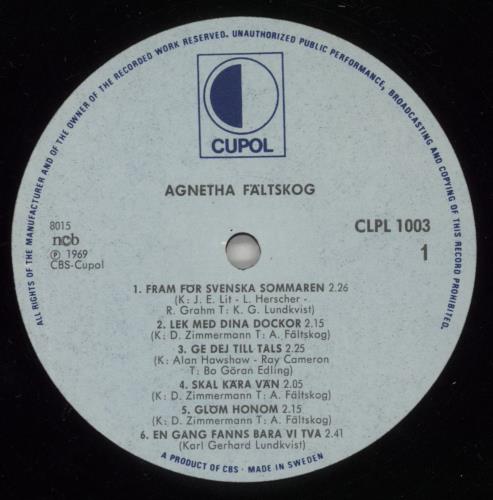 Agnetha F�ltskog Agnetha F�ltskog Vol. 2 - EX vinyl LP album (LP record) Swedish AGNLPAG865175