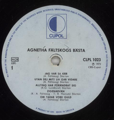Agnetha F�ltskog Basta vinyl LP album (LP record) Swedish AGNLPBA480227