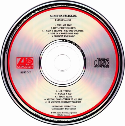 Agnetha F�ltskog I Stand Alone CD album (CDLP) US AGNCDIS12088