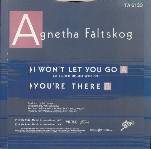 Agnetha F�ltskog I Won't Let You Go 12" vinyl single (12 inch record / Maxi-single) UK AGN12IW166652