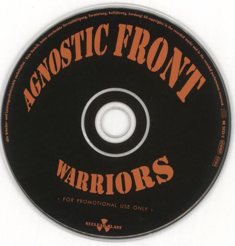 Agnostic Front Warriors CD album (CDLP) German FR2CDWA477520