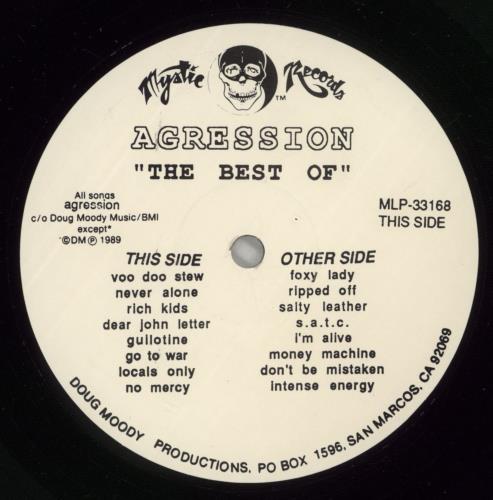 Agression The Best Of vinyl LP album (LP record) US 9G5LPTH864269
