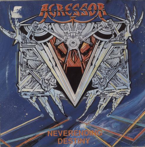 Agressor Neverending Destiny - VG Sleeve vinyl LP album (LP record) German -1YLPNE887860