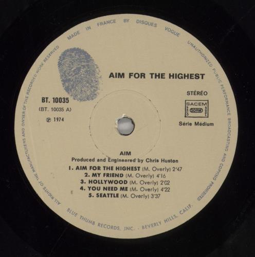 Aim (70'S) Aim For The Highest vinyl LP album (LP record) French AZQLPAI857716
