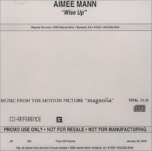 Aimee Mann Wise Up CD-R acetate US AMNCRWI179030
