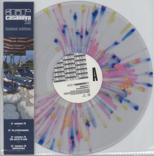 Air (French) Casanova 70 - RSD16 - Splattered Clear Vinyl 12" vinyl single (12 inch record / Maxi-single) UK AIR12CA874134