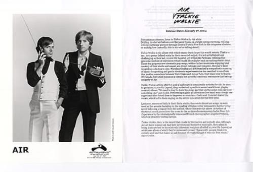 Air (French) Walkie Talkie media press pack US AIRPPWA282635