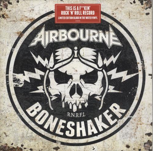 Airbourne Boneshaker - Blue & Red Splatter Vinyl - Sealed vinyl LP album (LP record) UK AX6LPBO732539