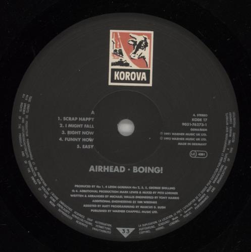 Airhead Boing!! vinyl LP album (LP record) German AHDLPBO546422