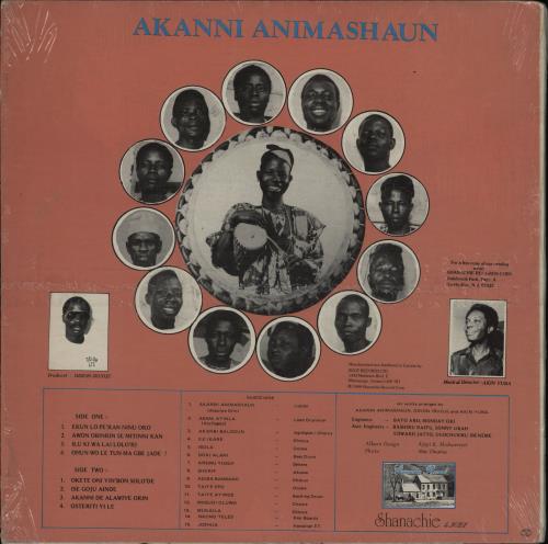 Akanni Animashaun Akanni de Alawiye Orin vinyl LP album (LP record) US 10ILPAK757849