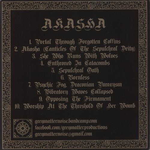 AKASHA (Black Metal) Canticles Of The Sepulchral Deity vinyl LP album (LP record) UK 8MELPCA862469