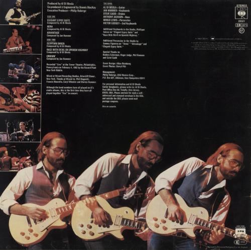 Al Di Meola Tour De Force - Live vinyl LP album (LP record) UK AL5LPTO504689