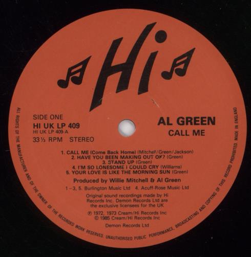 Al Green Call Me vinyl LP album (LP record) UK AEELPCA348113