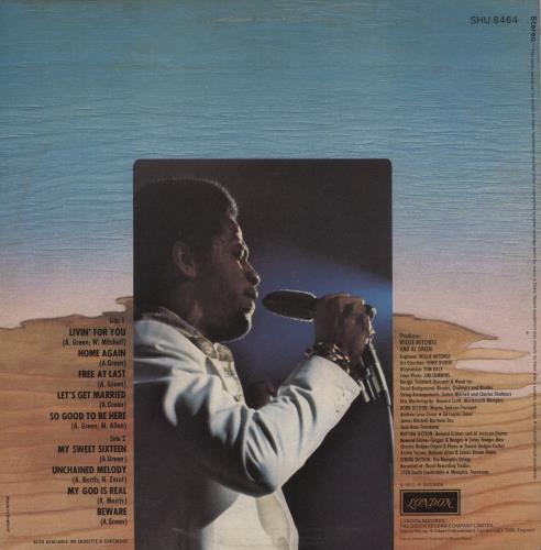 Al Green Livin' For You vinyl LP album (LP record) UK AEELPLI457312