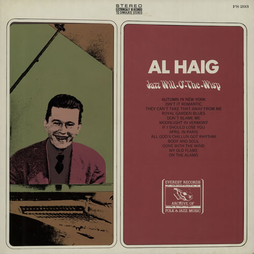 Al Haig Jazz Will-O'-The-Wisp vinyl LP album (LP record) US AHGLPJA411798