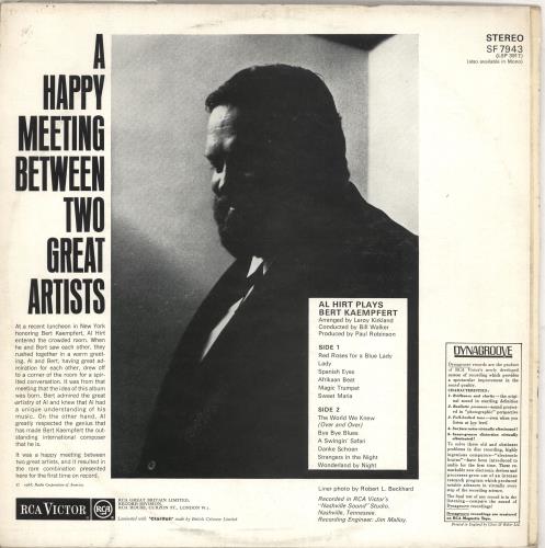 Al Hirt Hirt Plays Bert - 2nd vinyl LP album (LP record) UK AHRLPHI711233