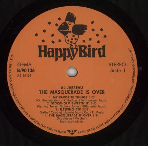 Al Jarreau The Masquerade Is Over vinyl LP album (LP record) German AJRLPTH750348