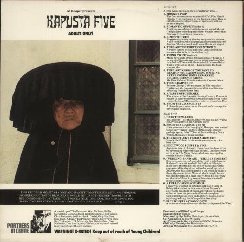 Al Kooper The Fifth Annual Kapusta Kristmas Album vinyl LP album (LP record) US ALKLPTH882808