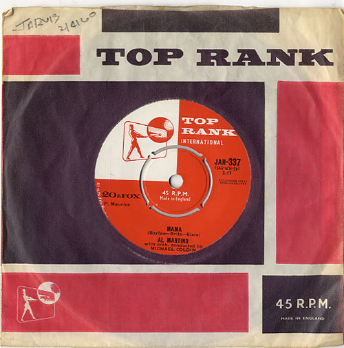 Al Martino Mama 7" vinyl single (7 inch record / 45) UK A/M07MA619280