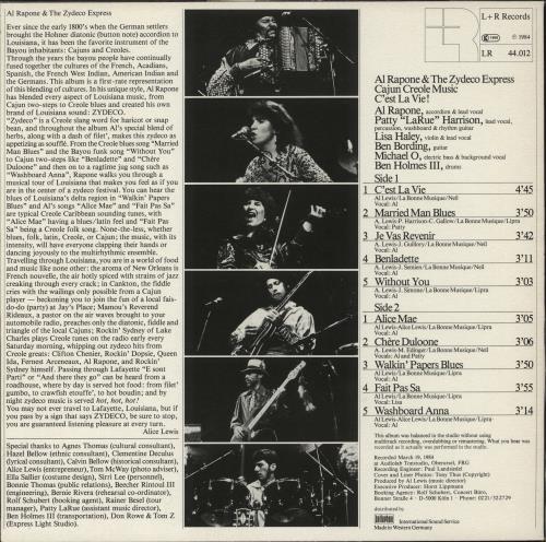 Al Rapone C'est La Vie! vinyl LP album (LP record) German A5CLPCE869984