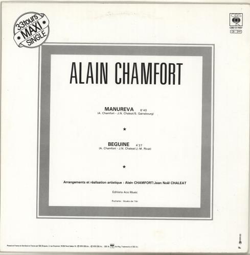 Alain Chamfort Manureva 12" vinyl single (12 inch record / Maxi-single) French A/C12MA703852