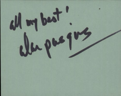 Alan Pasqua Page From An Autograph Book memorabilia UK A9-MMPA602017