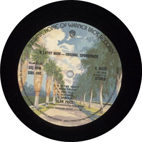 Alan Price O Lucky Man ! - Burbank Label vinyl LP album (LP record) UK A-PLPOL700114