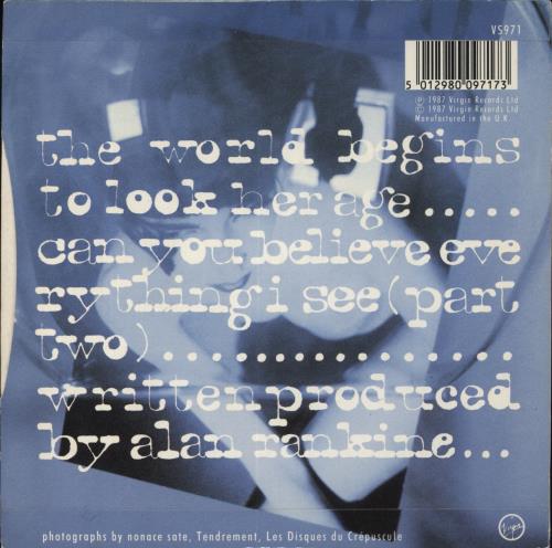 Alan Rankine The World Begins To Look Her Age 7" vinyl single (7 inch record / 45) UK NKI07TH161879