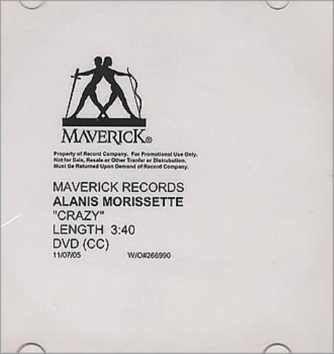 Alanis Morissette Crazy promo DVD-R US ANSDRCR353412